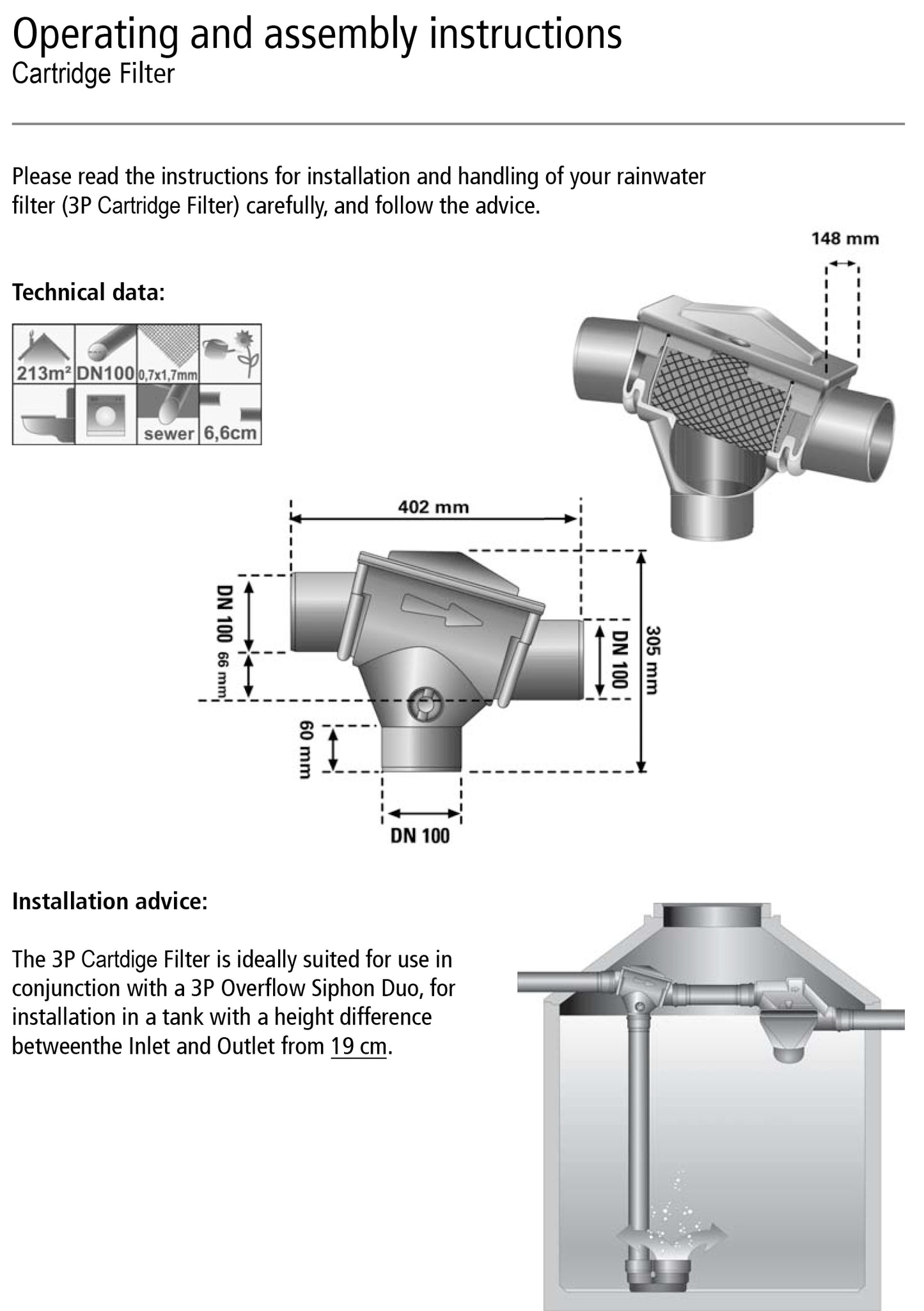 3P Cartridge Filter