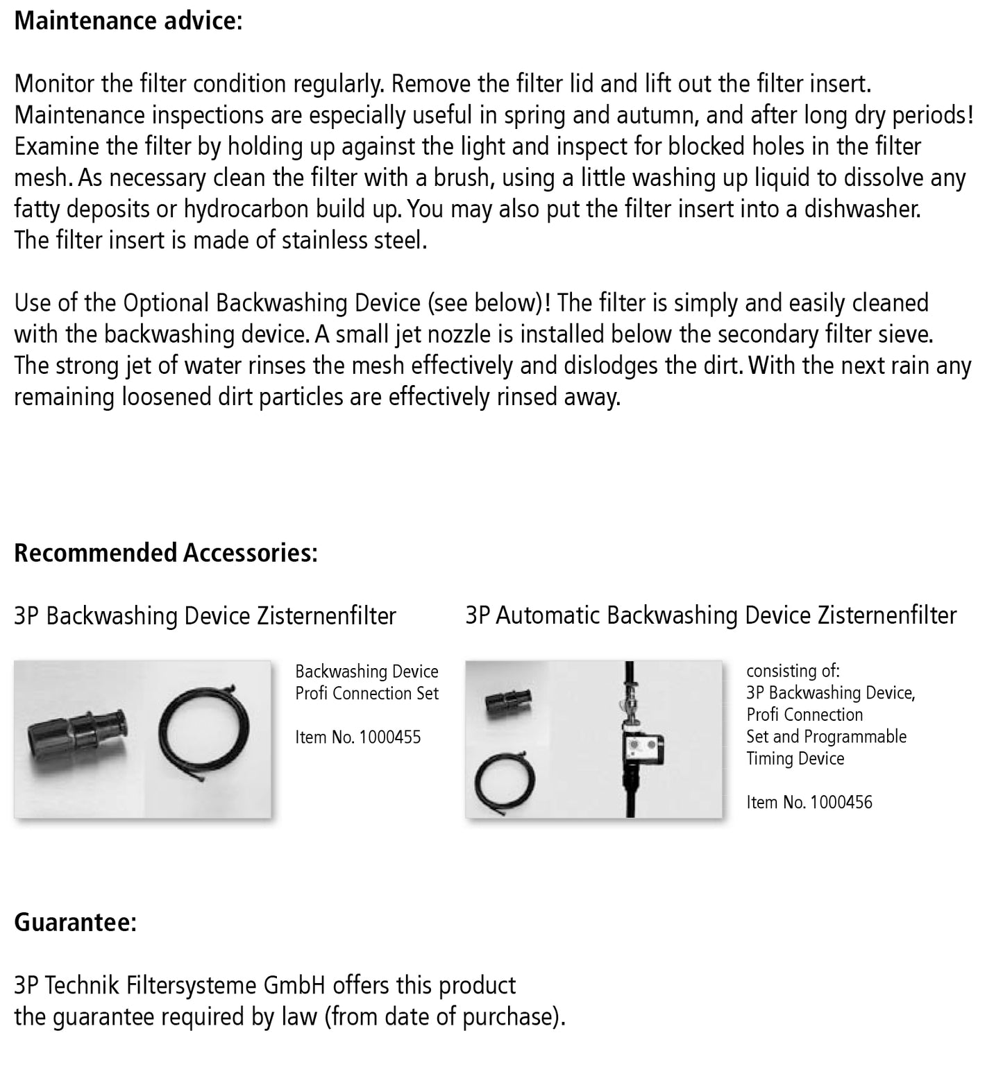 3P Cistern Filter