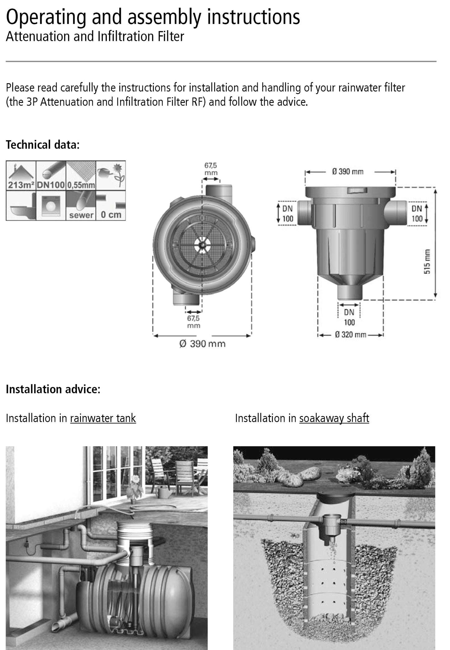 3P Retention & Infiltration Filter