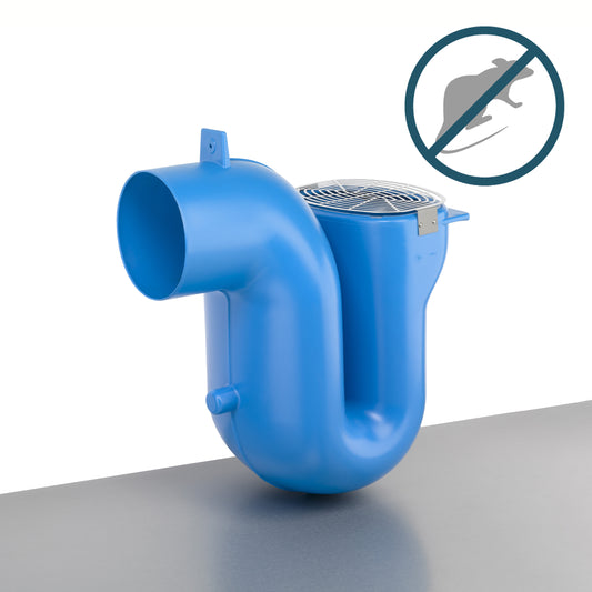 3P Overflow Siphon DN250 with Rodent Barrier (stainless steel)