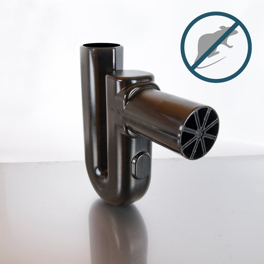 3P Overflow Siphon DN100 with Rodent Barrier (plastic)