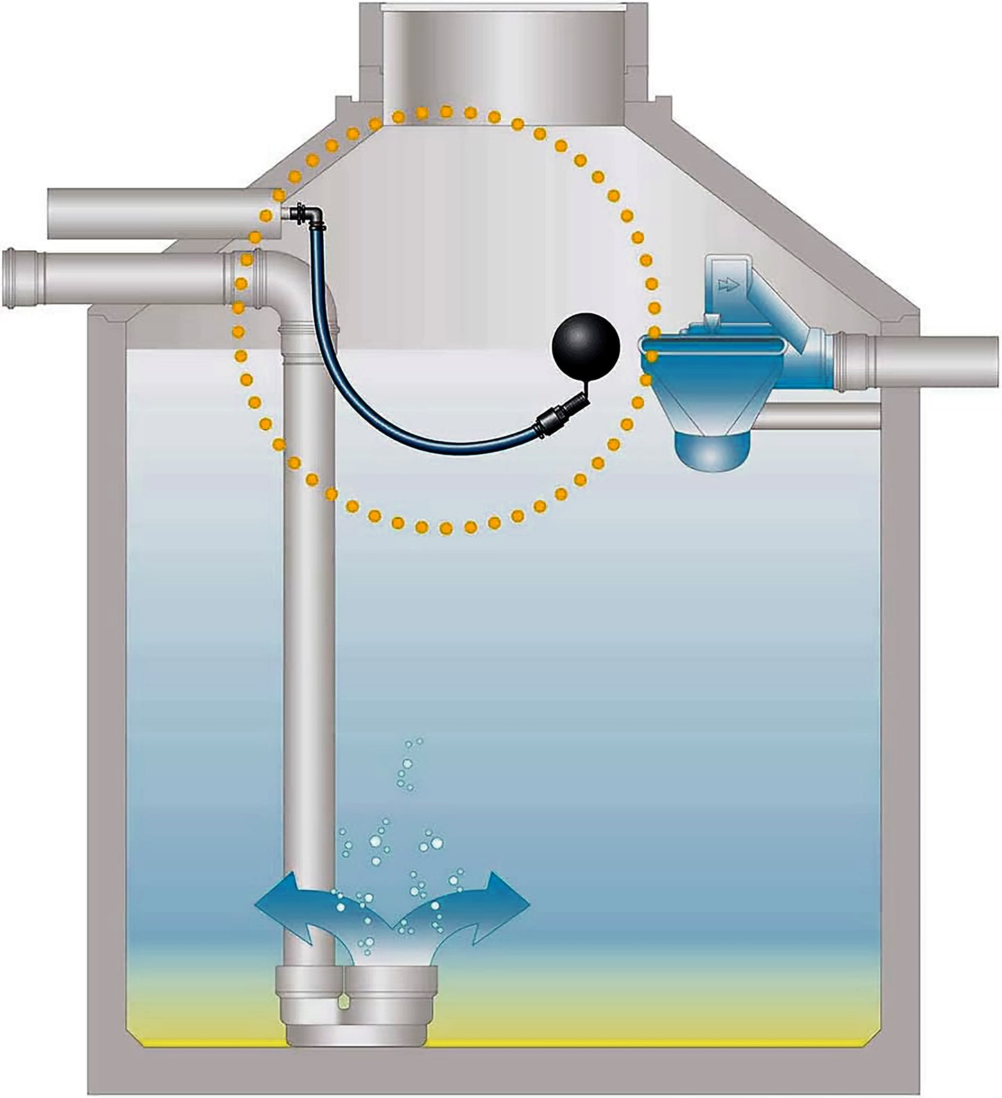 3P Floating Suction Fitting 1"