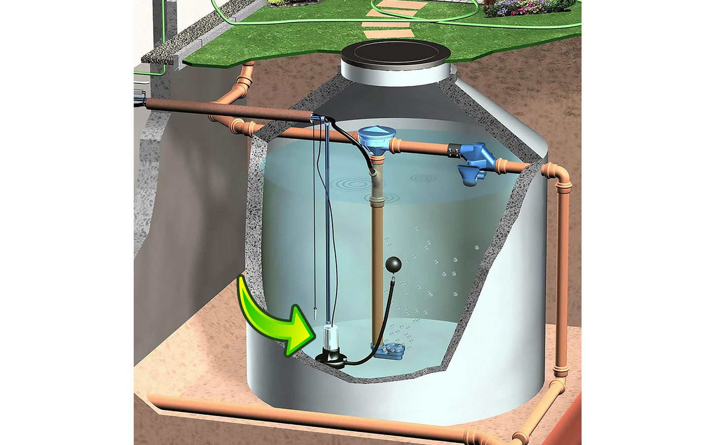 3P Pump Base with Floating Suction Fitting